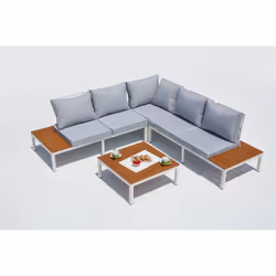 Concept Usine Fira ensemble de meubles de jardin Blanc, Gris