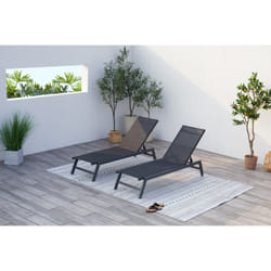 Concept Usine Prato chaise de plage Noir