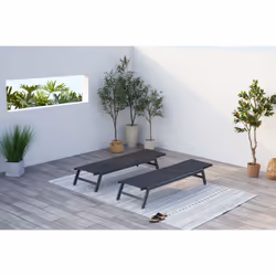 Concept Usine Prato chaise de plage Noir