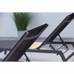 Concept Usine Prato chaise de plage Noir