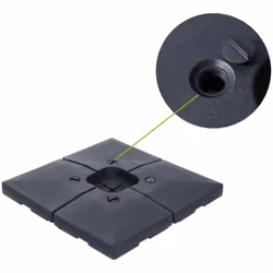Dalles de parasol à lester Pour maintenir votre parasol deporte, optez pour ce set de 4 dalles à lester. Elles seront ideales ...