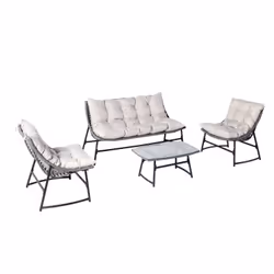 Concept Usine Guahana ensemble de meubles de jardin Gris