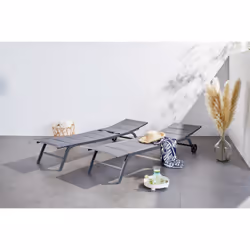 Concept Usine Lisboa chaise de plage Gris - Vue supplémentaire 2
