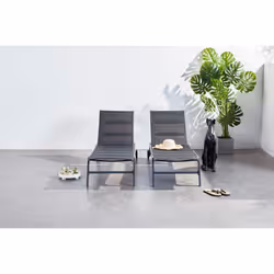Concept Usine Lisboa chaise de plage Noir