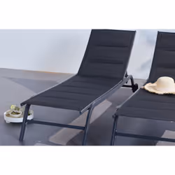 Concept Usine Lisboa chaise de plage Noir