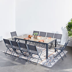 Concept Usine Lagos ensemble de meubles de jardin Gris