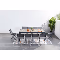 Concept Usine Lagos ensemble de meubles de jardin Gris