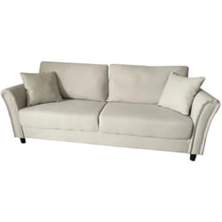 Lucerne - Canapé droit en tissu 4 places beige