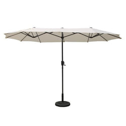 Parasol double 2x4m écru SIENA, Concept Usine