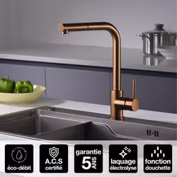 Mitigeur de cuisine avec douchette extractible MALTA GCE006 Un design sophistiqué et une technologie de pointe pour une expér ...
