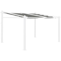 Toile de toit grise pour tonnelle 3x4m Murum - toile de rechange pergola. toile de remplacement