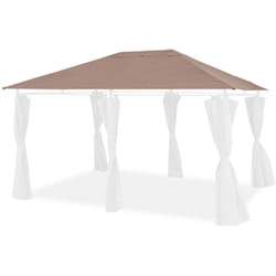 Alice's Garden - Toile de toit taupe pour tonnelle 3x4m Divio - toile de rechange pergola. toile de remplacement