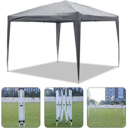 ISE 3x3m Tonnelle de Jardin Barnum Chapiteau Tente pavillon PliableRobusteavec 4 parois latérales pour JardinCamping
