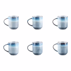 Björn BJ-MUGM, Régler, 0,4 L, Bleu, Grès, Mug, Thé