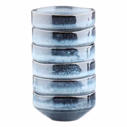 Björn BJ-SBGM bol Ensemble de bols 0,2 L Rond Grès Bleu 6 pièce(s)