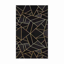 Tapis de salon 50x80 cm Polyester Grafic Noir