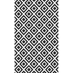 Tapis de salon 160x230 cm Polyester Black And White