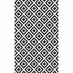 Tapis de salon 80x150 cm Polyester Black And White