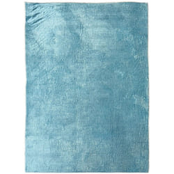 Tapis de salon 160x230 cm Polyester Uni Bleu