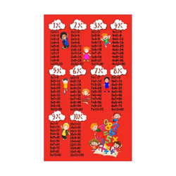 Tapis chambre enfant 120x180 cm Polyester Multiplication Rouge