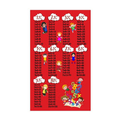 Tapis chambre enfant 120x180 cm Polyester Multiplication Rouge