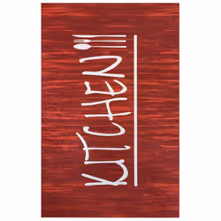 Tapis de cuisine 60x90 cm Polyester Kitchen Rouge