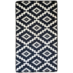 Tapis de salon 200x290 cm Polyester Black And White Scan