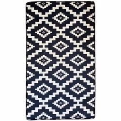 Tapis de salon 120x180 cm Polyester Black And White Scan