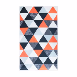Tapis de salon 200x290 cm Polyester Triangle Rouge