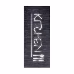 Tapis de cuisine 60x90 cm Polyester Kitchen Noir