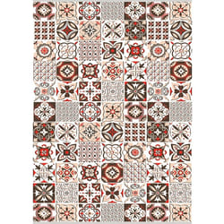 Tapis de salon 60x90 cm Polyester Tren Orange