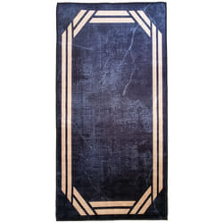 Tapis de salon 160x230 cm Polyester Rebelle Noir