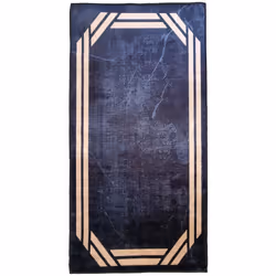 Tapis de salon 80x150 cm Polyester Rebelle Noir