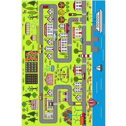 Tapis chambre enfant 80x150 cm Polyester Circuit Multi