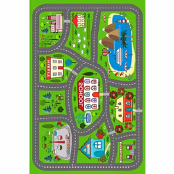 Tapis chambre enfant 80x150 cm Polyester Circuit Villa