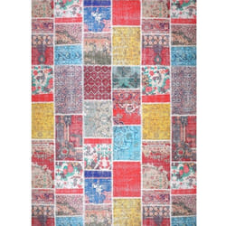 Tapis de salon 80x150 cm Polyester Tetris Bleu