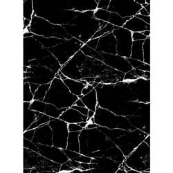 Tapis de salon 160x230 cm Polyester Marbre Noir