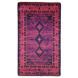 Tapis de salon 80x150 cm Polyester Maghreb Rouge