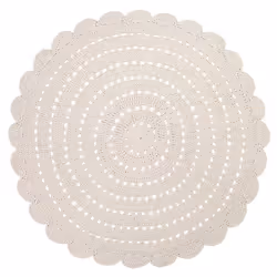 Tapis rond - NATTIOT - Alma Ecru - Coton - 150 cm - Certifié Oeko-Tex