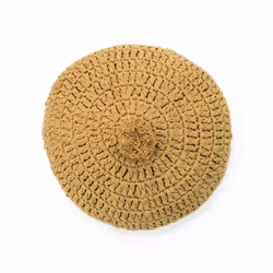 Coussin décoratif - Nattiot - Lenka - Rond - Jaune - 30x30 cm