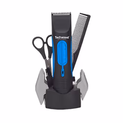 Techwood TTS-880, Noir, Bleu, 3 mm, 1,2 cm, Acier inoxydable, Batterie, 230 V