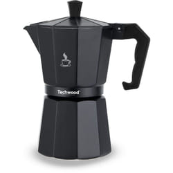 Techwood TCA-006 Cafetière Moka Traditionnelle en Aluminium 6 Tasses Coloris Noir