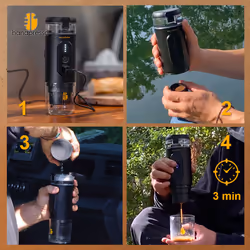 Handpresso E-Presso Plus Noir, Transparent
