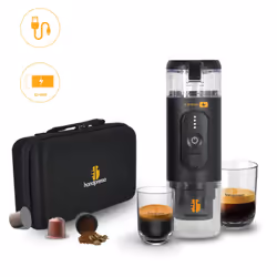 Handpresso Set E-Presso Plus, Noir, Capsule de café, Café moulu, 19 bar, 0,11 L, 95 mm, 95 mm