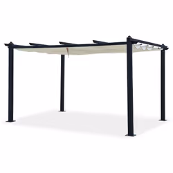 Profitez de votre jardin à votre gre grâce à cette pergola auto-portee. Sa toile retractable vous permet de la moduler selon  ...