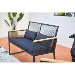 Concept Usine Mihata ensemble de meubles de jardin Noir