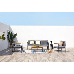 Concept Usine Tahina ensemble de meubles de jardin Gris