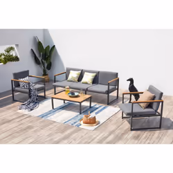 Concept Usine Tahina ensemble de meubles de jardin Gris