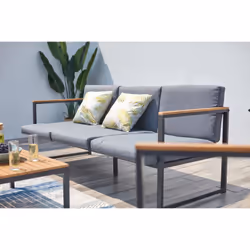 Concept Usine Tahina ensemble de meubles de jardin Gris