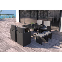 Concept Usine Florida ensemble de meubles de jardin Noir, Gris